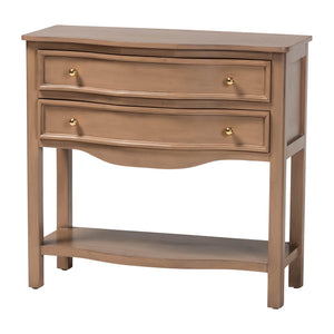 Baxton Studio Bali & Pari Kelila Java Hardwood Console Table with Two Drawers for Entryway or Hallway Kelila-Antq Brown-Wooden-2DRW-Console Table
