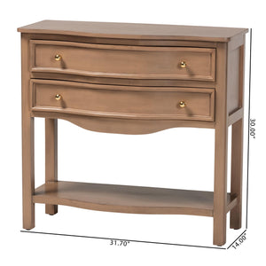 Baxton Studio Bali & Pari Kelila Java Hardwood Console Table with Two Drawers for Entryway or Hallway Kelila-Antq Brown-Wooden-2DRW-Console Table