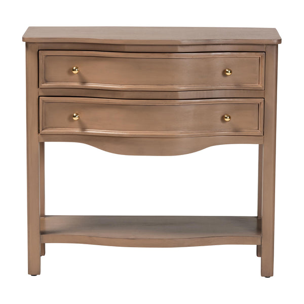 Baxton Studio Bali & Pari Kelila Java Hardwood Console Table with Two Drawers for Entryway or Hallway Kelila-Antq Brown-Wooden-2DRW-Console Table
