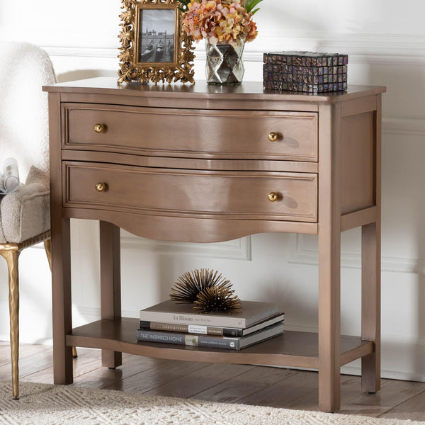 Baxton Studio Bali & Pari Kelila Java Hardwood Console Table with Two Drawers for Entryway or Hallway Kelila-Antq Brown-Wooden-2DRW-Console Table