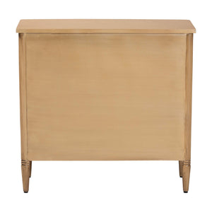 Baxton Studio Bali & Pari Karmel Solid Java Hardwood 3-drawer Chest with Tapered Legs for Bedroom Karmel-Antq Beige-Wooden-3DRW-Chest