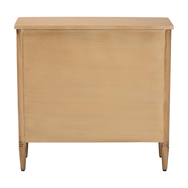 Baxton Studio Bali & Pari Karmel Solid Java Hardwood 3-drawer Chest with Tapered Legs for Bedroom Karmel-Antq Beige-Wooden-3DRW-Chest