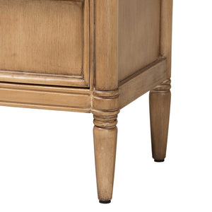 Baxton Studio Bali & Pari Karmel Solid Java Hardwood 3-drawer Chest with Tapered Legs for Bedroom Karmel-Antq Beige-Wooden-3DRW-Chest