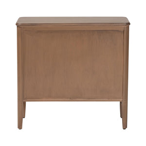 Baxton Studio Bali & Pari Latifa Solid Wood Accent Cabinet Handcrafted Mid-century Storage for Entryway Latifa-Antq Brown-Wooden-2DR-Cabinet
