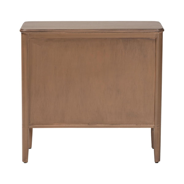 Baxton Studio Bali & Pari Latifa Solid Wood Accent Cabinet Handcrafted Mid-century Storage for Entryway Latifa-Antq Brown-Wooden-2DR-Cabinet