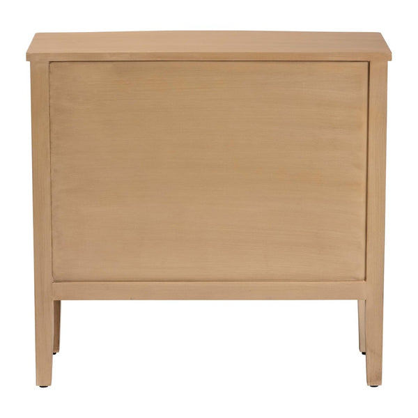 Baxton Studio Bali & Pari Lavi Solid Wood 3-drawer Chest with Fluted Fronts for Bedroom Storage Lavi-Antq Beige-Wooden-3DRW-Chest