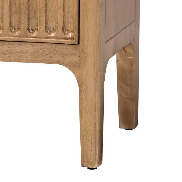 Baxton Studio Bali & Pari Lavi Solid Wood 3-drawer Chest with Fluted Fronts for Bedroom Storage Lavi-Antq Beige-Wooden-3DRW-Chest