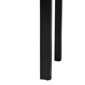 Baxton Studio Bali Leah Console Table — 3-Drawer Fluted Wood Accent Table With Open-Frame Design, Java Hardwood Craftsmanship Leah-Black-Wooden-3DRW-Console Table