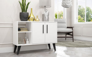 Manhattan Comfort Amsterdam Mid-Century Modern Sideboard White 147AMC205