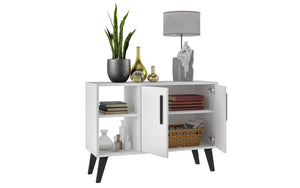 Manhattan Comfort Amsterdam Mid-Century Modern Sideboard White 147AMC205