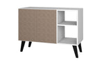 Manhattan Comfort Amsterdam Mid-Century Modern Sideboard White 147AMC205