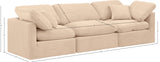 Indulge Beige Velvet Modular Sofa 147Beige-S105 Meridian Furniture