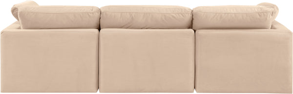 Indulge Beige Velvet Modular Sofa 147Beige-S105 Meridian Furniture
