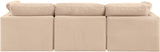 Indulge Beige Velvet Modular Sofa 147Beige-S105 Meridian Furniture