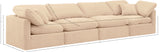 Indulge Beige Velvet Modular Sofa 147Beige-S140 Meridian Furniture