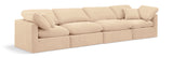 Indulge Beige Velvet Modular Sofa 147Beige-S140 Meridian Furniture