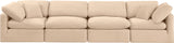 Indulge Beige Velvet Modular Sofa 147Beige-S140 Meridian Furniture