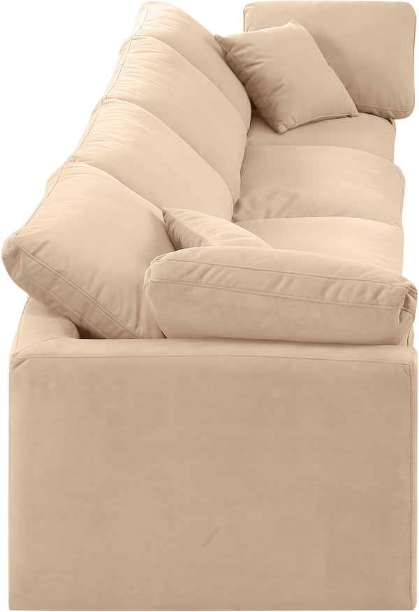 Indulge Beige Velvet Modular Sofa 147Beige-S140 Meridian Furniture