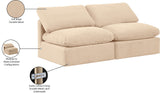 Indulge Beige Velvet Modular Sofa 147Beige-S2 Meridian Furniture