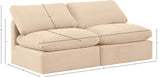 Indulge Beige Velvet Modular Sofa 147Beige-S2 Meridian Furniture