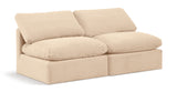 Indulge Beige Velvet Modular Sofa 147Beige-S2 Meridian Furniture