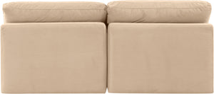 Indulge Beige Velvet Modular Sofa 147Beige-S2 Meridian Furniture