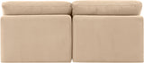 Indulge Beige Velvet Modular Sofa 147Beige-S2 Meridian Furniture