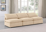 Indulge Beige Velvet Modular Sofa 147Beige-S3 Meridian Furniture