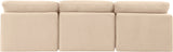 Indulge Beige Velvet Modular Sofa 147Beige-S3 Meridian Furniture