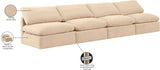 Indulge Beige Velvet Modular Sofa 147Beige-S4 Meridian Furniture