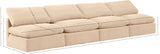 Indulge Beige Velvet Modular Sofa 147Beige-S4 Meridian Furniture