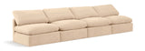 Indulge Beige Velvet Modular Sofa 147Beige-S4 Meridian Furniture