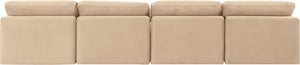 Indulge Beige Velvet Modular Sofa 147Beige-S4 Meridian Furniture