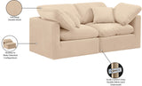 Indulge Beige Velvet Modular Sofa 147Beige-S70 Meridian Furniture