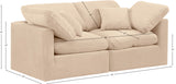 Indulge Beige Velvet Modular Sofa 147Beige-S70 Meridian Furniture