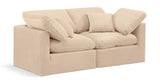 Indulge Beige Velvet Modular Sofa 147Beige-S70 Meridian Furniture