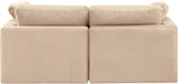 Indulge Beige Velvet Modular Sofa 147Beige-S70 Meridian Furniture