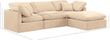 Indulge Beige Velvet Modular Sectional 147Beige-Sec4A Meridian Furniture