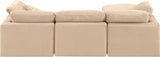 Indulge Beige Velvet Modular Sectional 147Beige-Sec4A Meridian Furniture