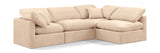 Indulge Beige Velvet Modular Sectional 147Beige-Sec4B Meridian Furniture