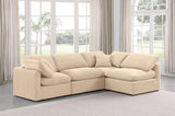 Indulge Beige Velvet Modular Sectional 147Beige-Sec4B Meridian Furniture