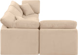 Indulge Beige Velvet Modular Sectional 147Beige-Sec4B Meridian Furniture