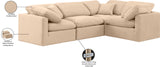 Indulge Beige Velvet Modular Sectional 147Beige-Sec4C Meridian Furniture