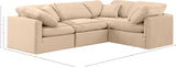 Indulge Beige Velvet Modular Sectional 147Beige-Sec4C Meridian Furniture