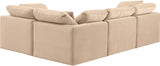 Indulge Beige Velvet Modular Sectional 147Beige-Sec4C Meridian Furniture