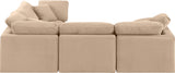 Indulge Beige Velvet Modular Sectional 147Beige-Sec4C Meridian Furniture