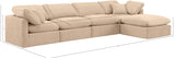 Indulge Beige Velvet Modular Sectional 147Beige-Sec5A Meridian Furniture