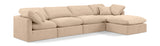 Indulge Beige Velvet Modular Sectional 147Beige-Sec5A Meridian Furniture