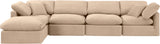 Indulge Beige Velvet Modular Sectional 147Beige-Sec5A Meridian Furniture