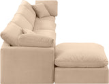 Indulge Beige Velvet Modular Sectional 147Beige-Sec5A Meridian Furniture